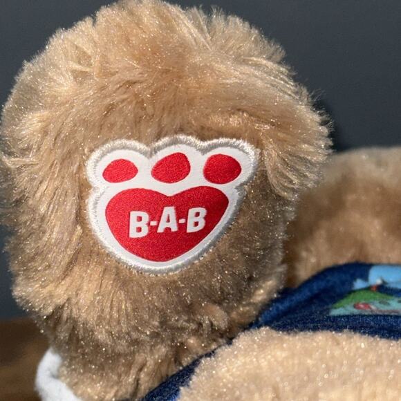 Build-A-Bear Workshop 15” bear stuffed plush with blue Pokémon party shirt - Picture 6 of 10